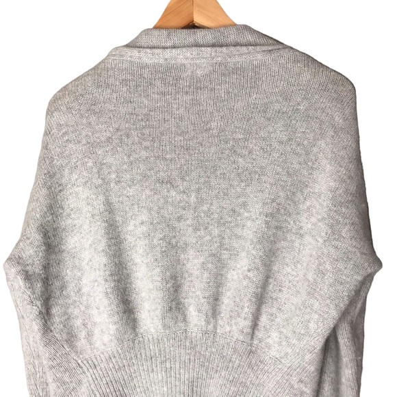Small Naif Montreal Angora Wool Open Knit Cardigan Knit Grey Silver Sweater - Picture 7 of 10
